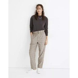 Madewell Pants 10 Paperbag Tapered Leg in Glen Plaid MB283